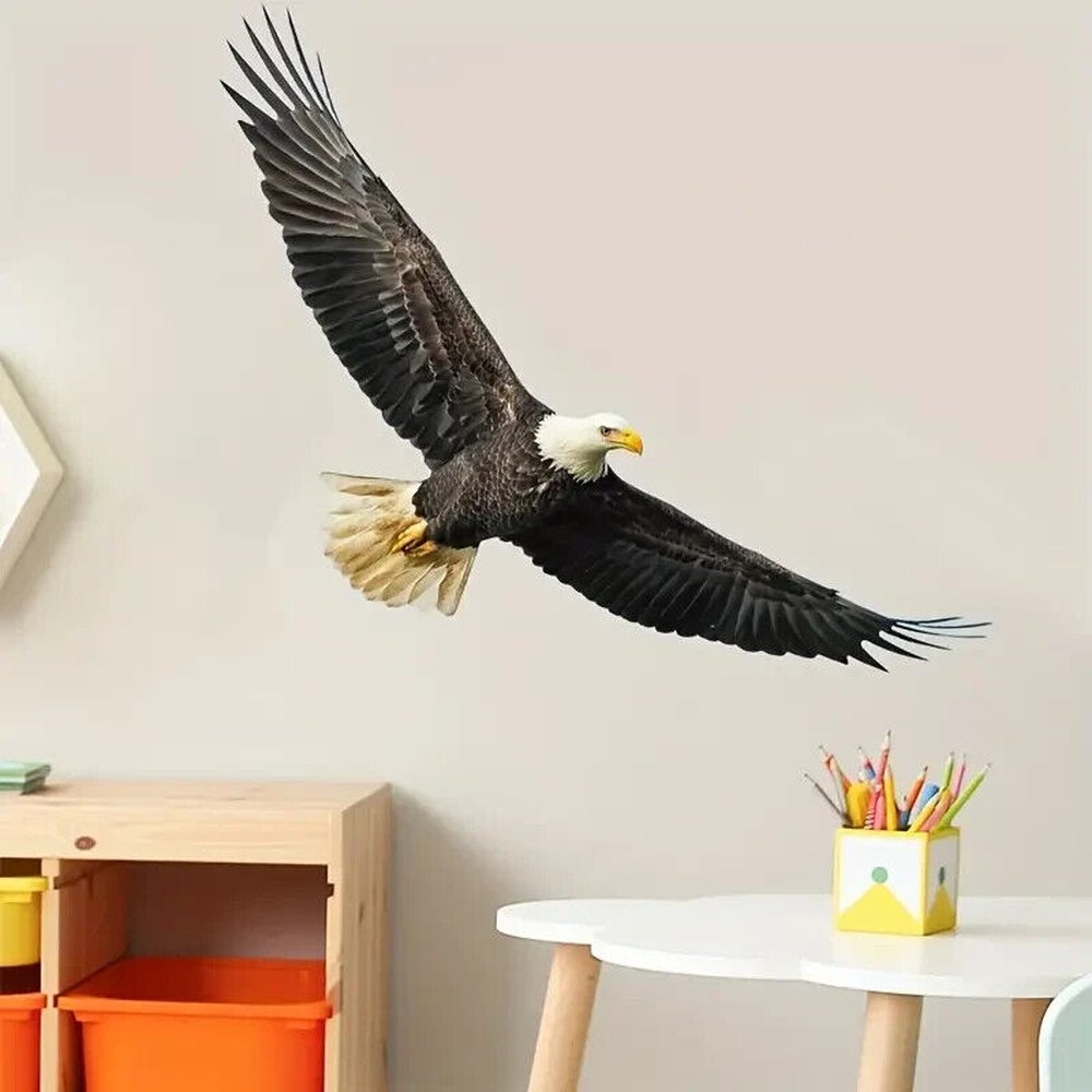 Realistic Flying Bald Eagle 3D Wall Decal 27.5" x 9.8" NEW! Home & Garden:Home Décor:Decals, Stickers & Vinyl Art Style Your Walls